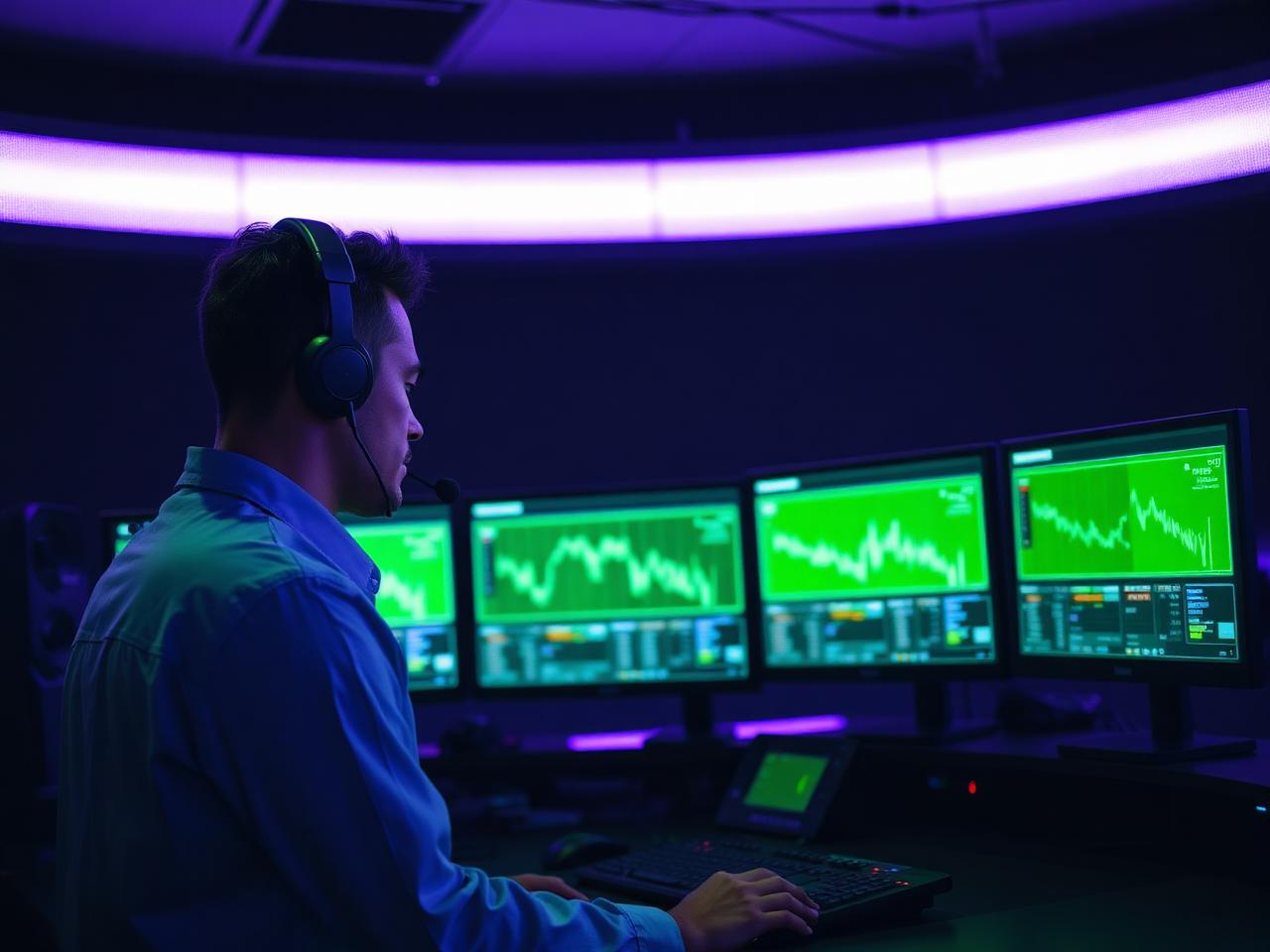 Sala de operações monitorando telemetria do evento